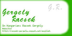 gergely racsek business card